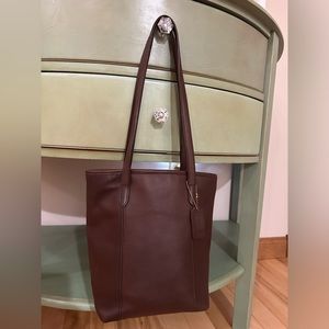 Vintage Coach brown leather tote style 9077